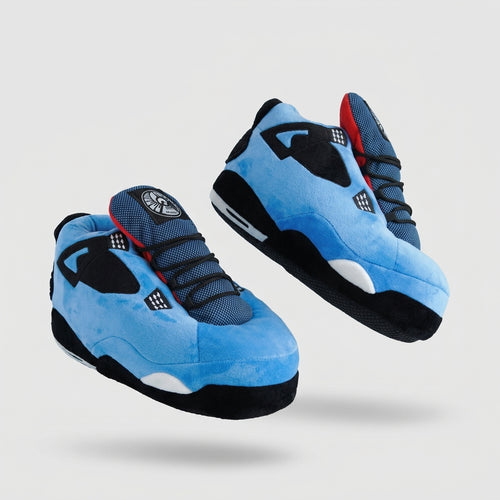AJ 4 Blue Retro Hi Top Trainer Sneaker Slippers