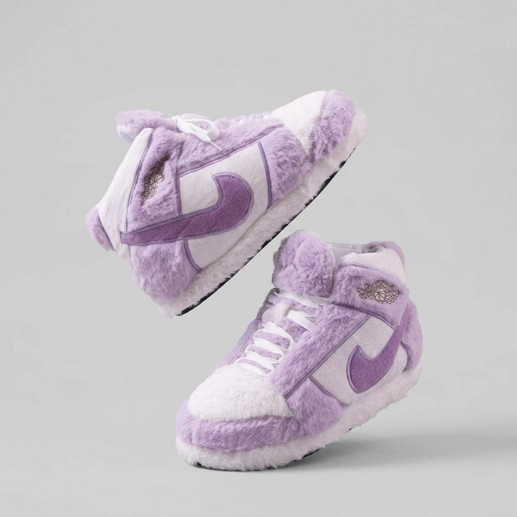 AJ 1 Purple Mist Retro Hi Top Trainer Sneaker Slippers