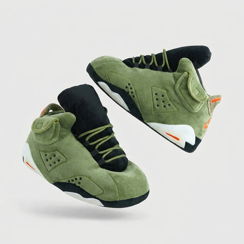 AJ 6  Cactus Green Retro Hi Top Trainer Sneaker Slippers