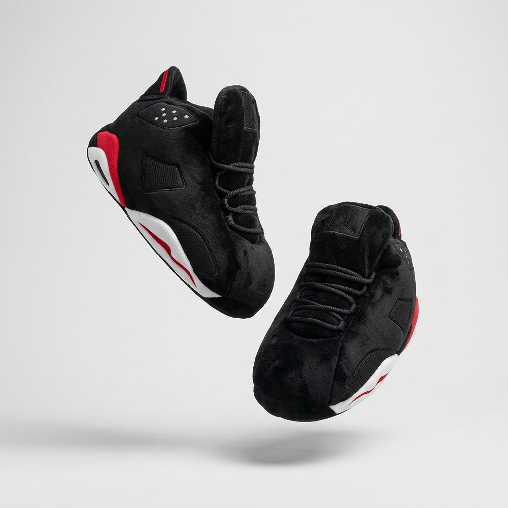 AJ 6 Retro Black Hi Top Trainer Sneaker Slippers