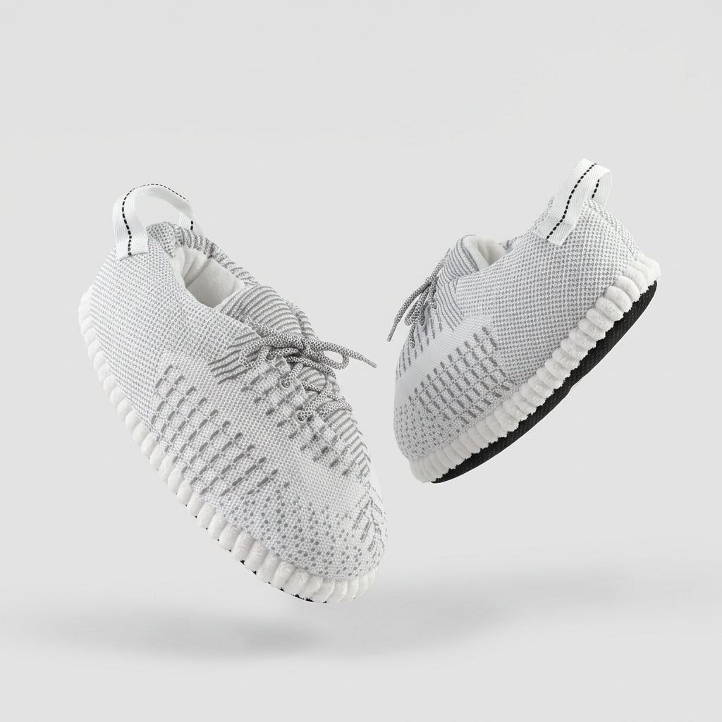 YZ Boost 350 V2 Reflective Luminous White Grey Trainer Sneaker Slippers