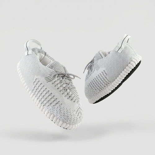 YZ Boost 350 V2 Reflective Luminous White Grey Trainer Sneaker Slippers