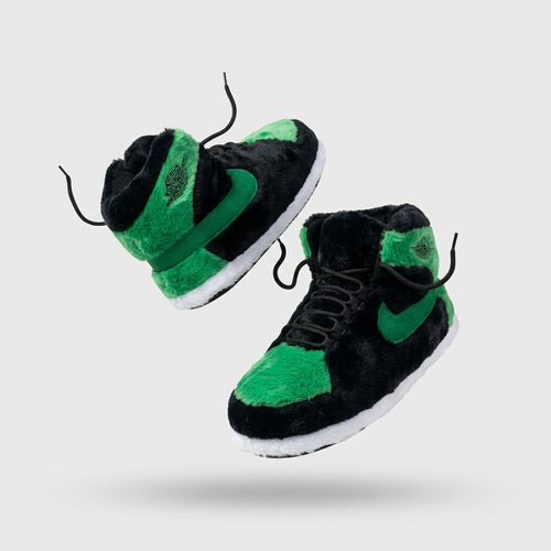 AJ 1 Green Black Retro Hi Top Trainer Sneaker Slippers