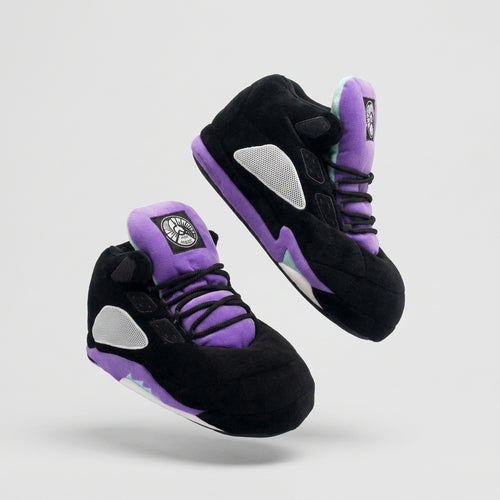 AJ 5 Retro Hi Top Purple Trainer Sneaker Slippers
