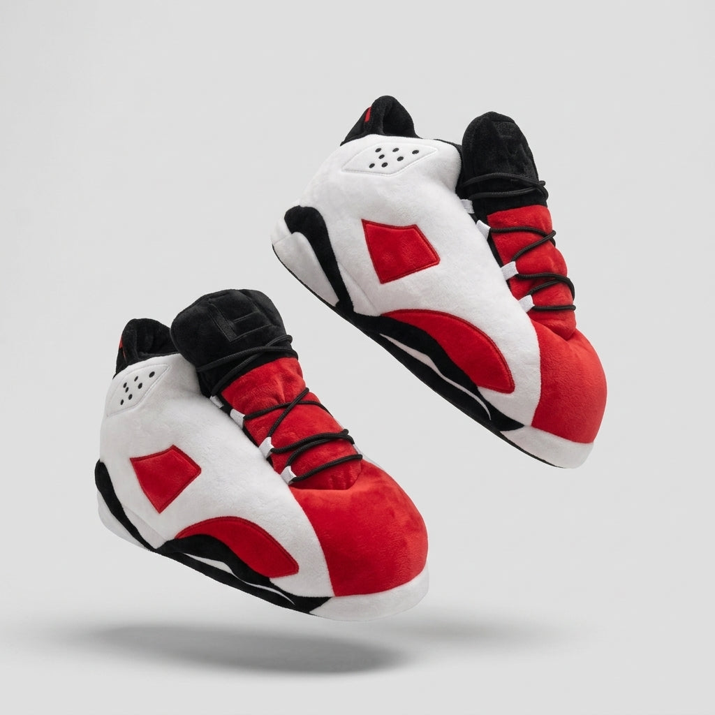 AJ 6 Retro White Hi Top Trainer Sneaker Slippers