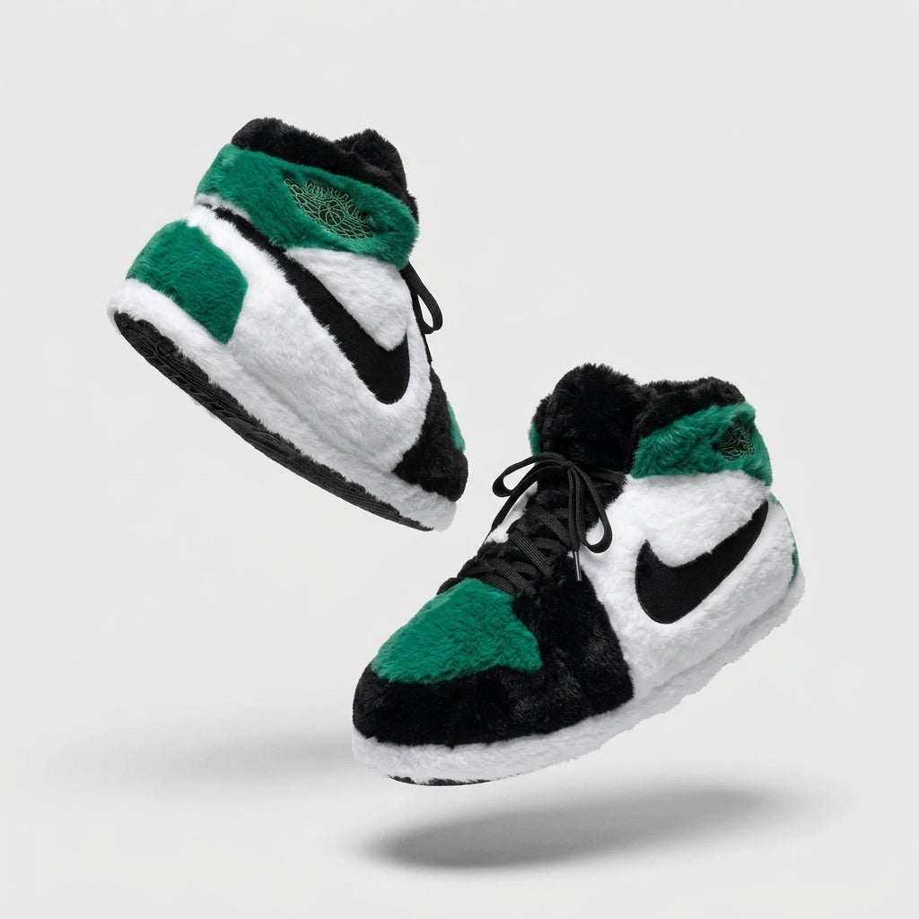 AJ 1 Green Retro Hi Top Trainer Sneaker Slippers